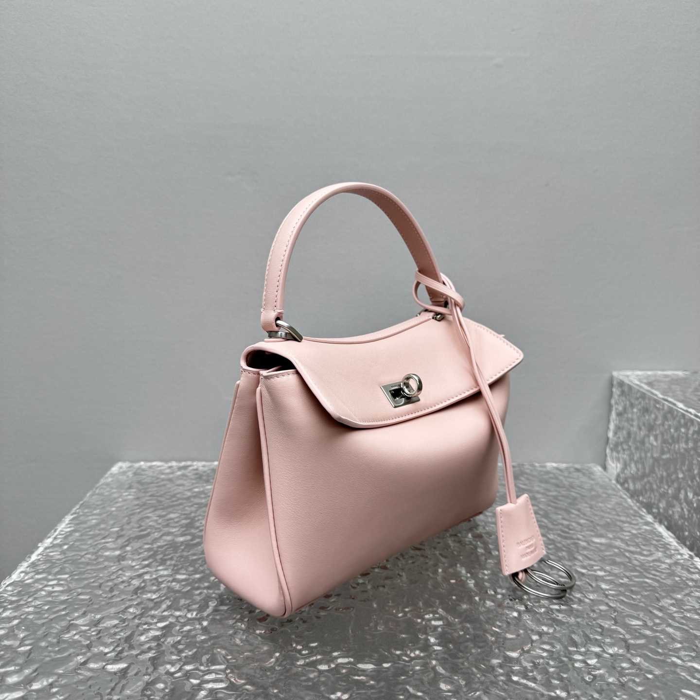 Balenciaga Rodeo Handbag Mini In Suede Pink - DopestKickz