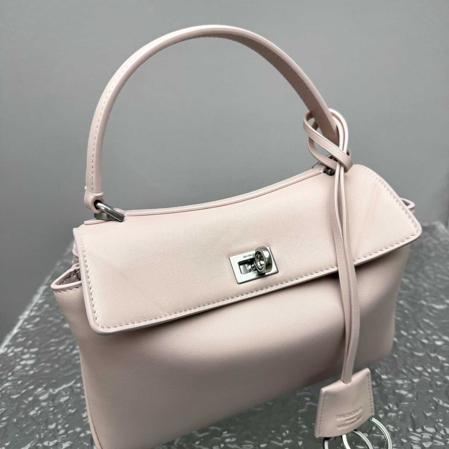 Balenciaga Rodeo Handbag Mini In Suede Pink - DopestKickz