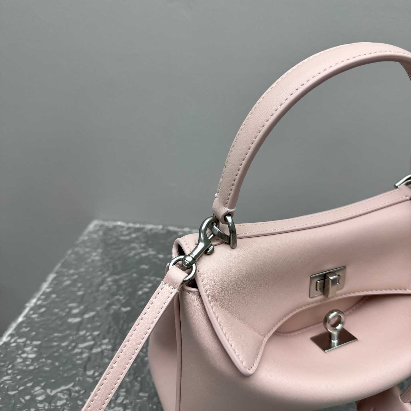 Balenciaga Rodeo Handbag Mini In Suede Pink - DopestKickz
