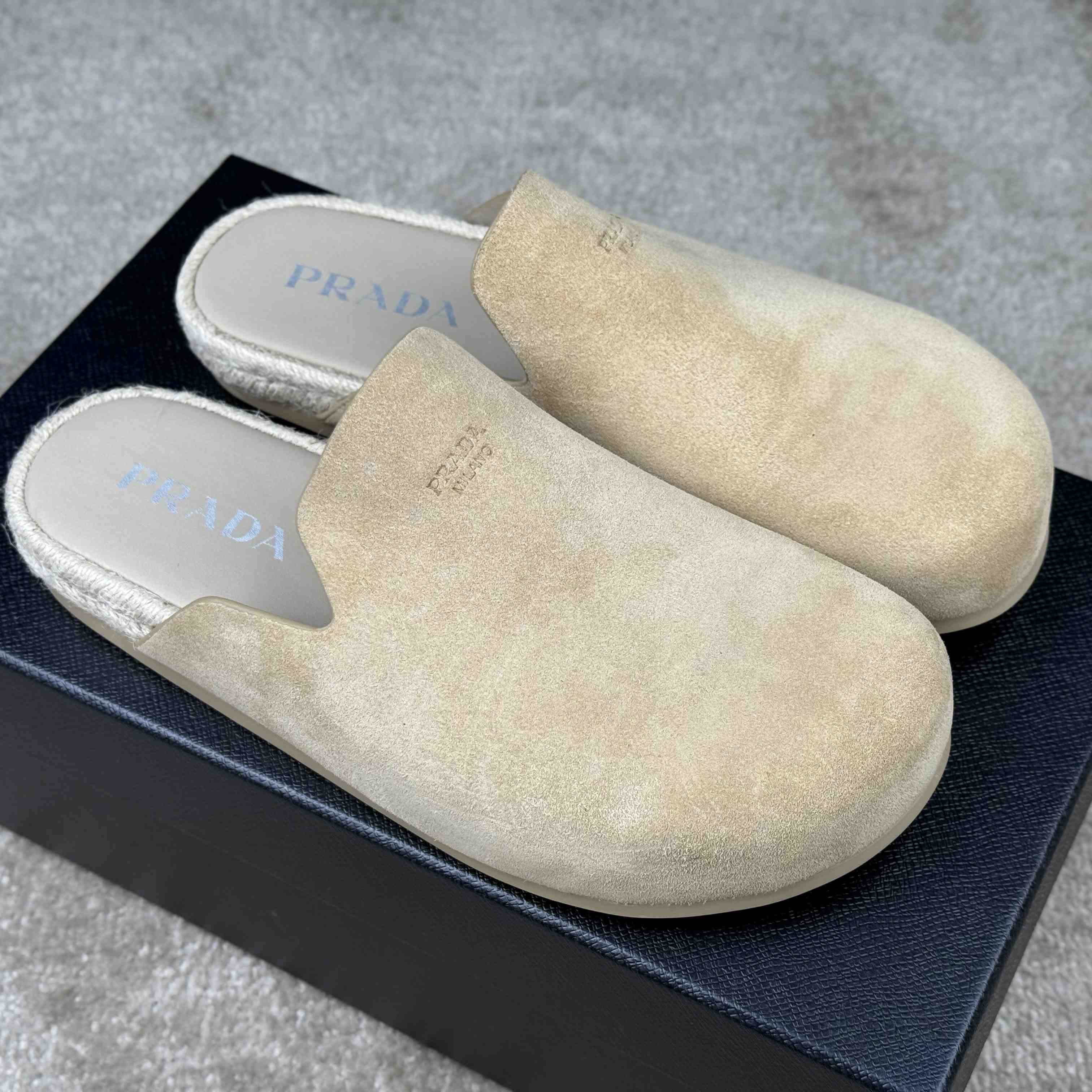 Prada Suede Mules - DopestKickz