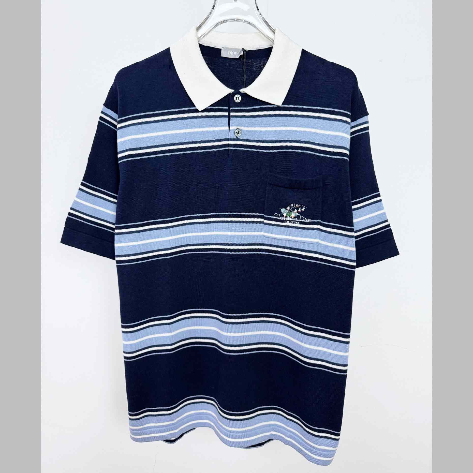 Christian Dior Couture Lily of the Valley Polo Shirt  - DopestKickz