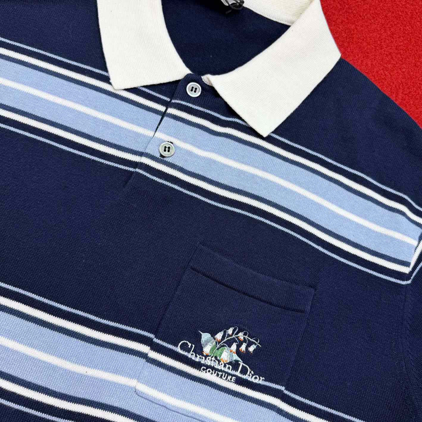 Christian Dior Couture Lily of the Valley Polo Shirt  - DopestKickz