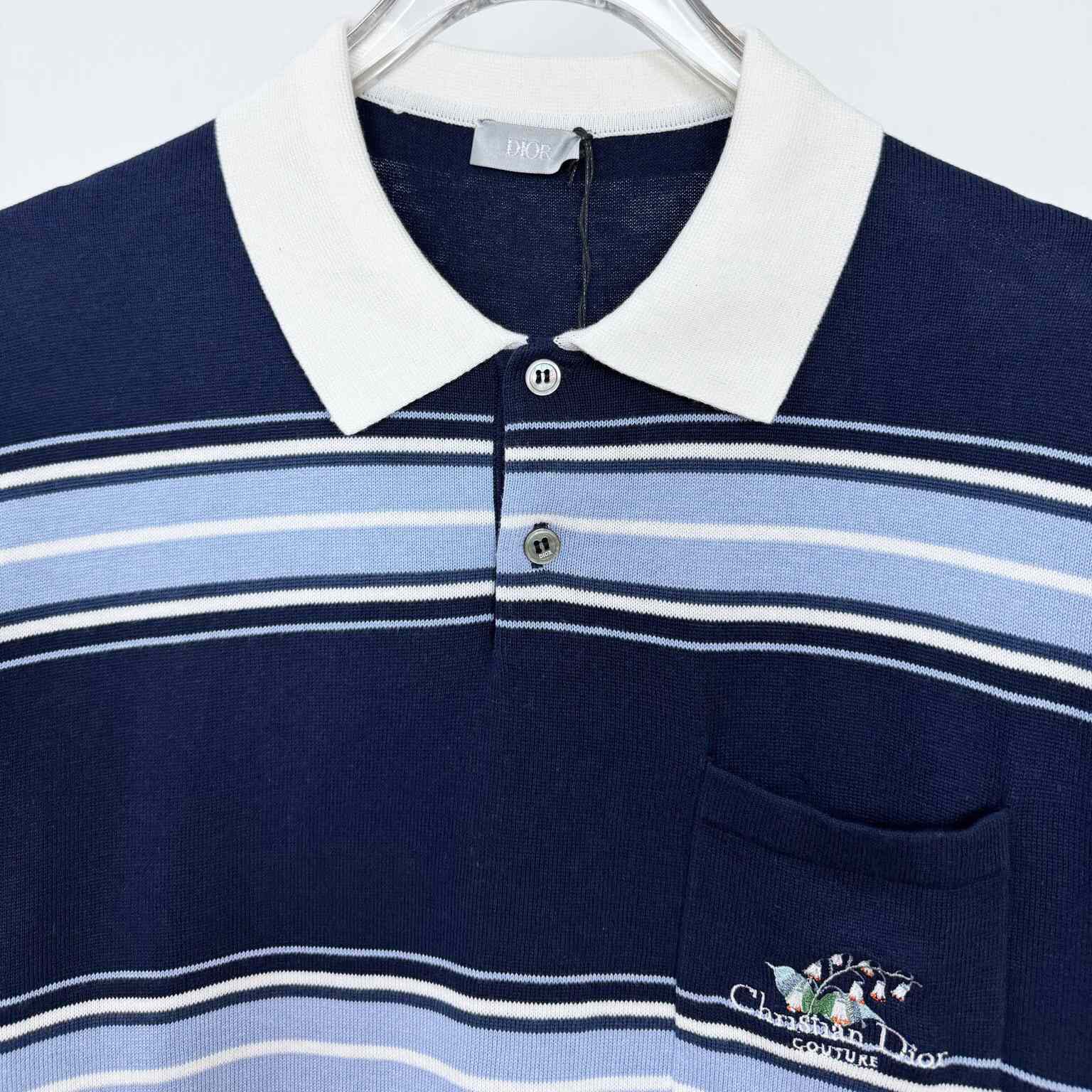 Christian Dior Couture Lily of the Valley Polo Shirt  - DopestKickz