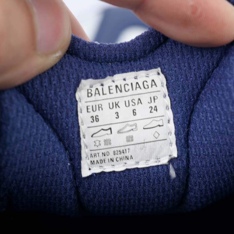 Balenciaga Monday Shoe In Navy And White Cowskin And Polyester - DopestKickz