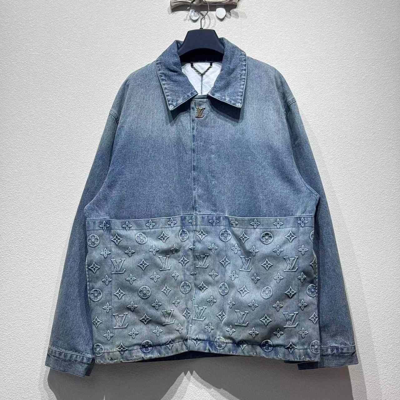 Louis Vuitton Upcycled Denim Canvas Jacket   1AGTEN - DopestKickz