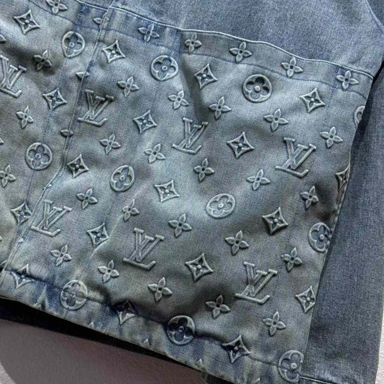Louis Vuitton Upcycled Denim Canvas Jacket   1AGTEN - DopestKickz