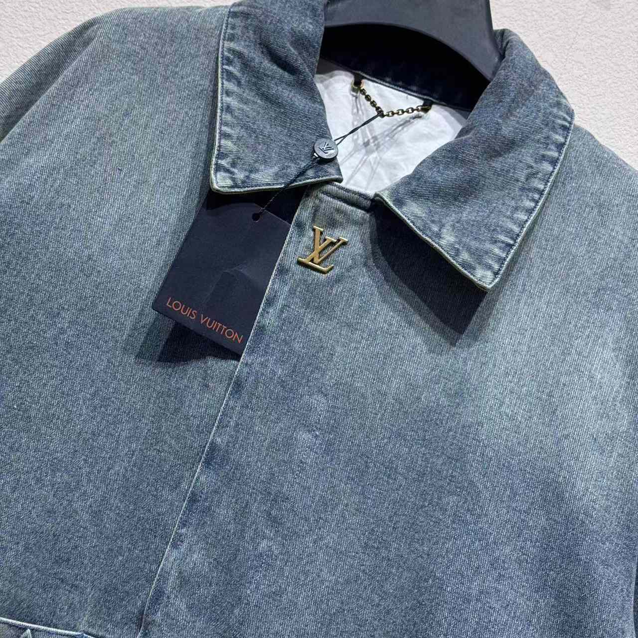 Louis Vuitton Upcycled Denim Canvas Jacket   1AGTEN - DopestKickz