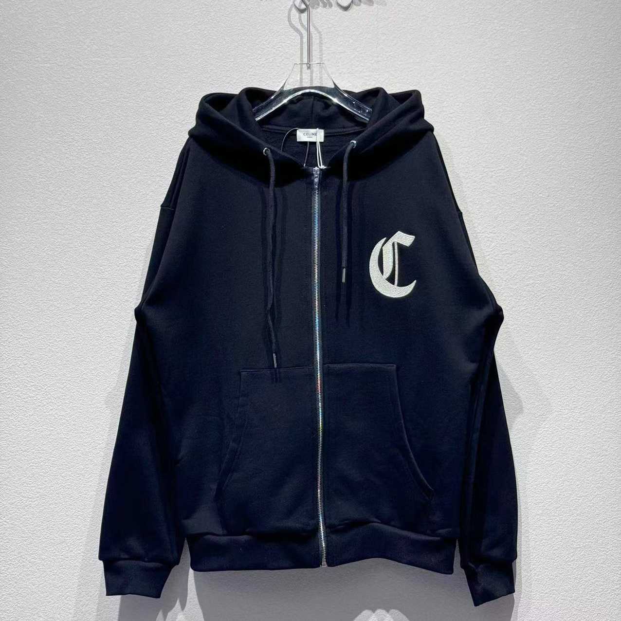 Celine Zipped Hoodie In Cotton Fleece - DopestKickz