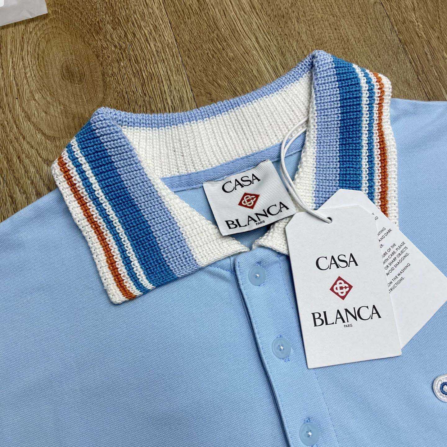 Casablanca Organic-cotton Polo Shirt   c1049 - DopestKickz