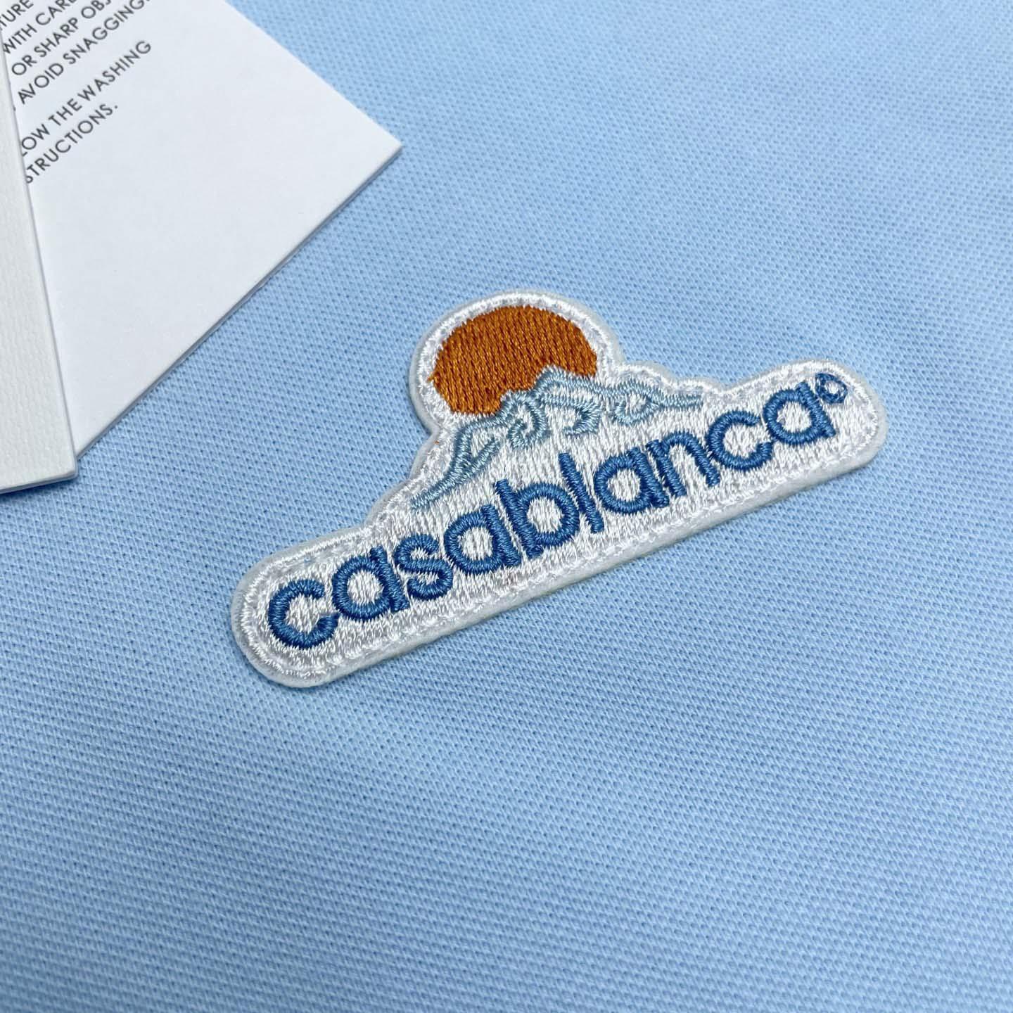 Casablanca Organic-cotton Polo Shirt   c1049 - DopestKickz