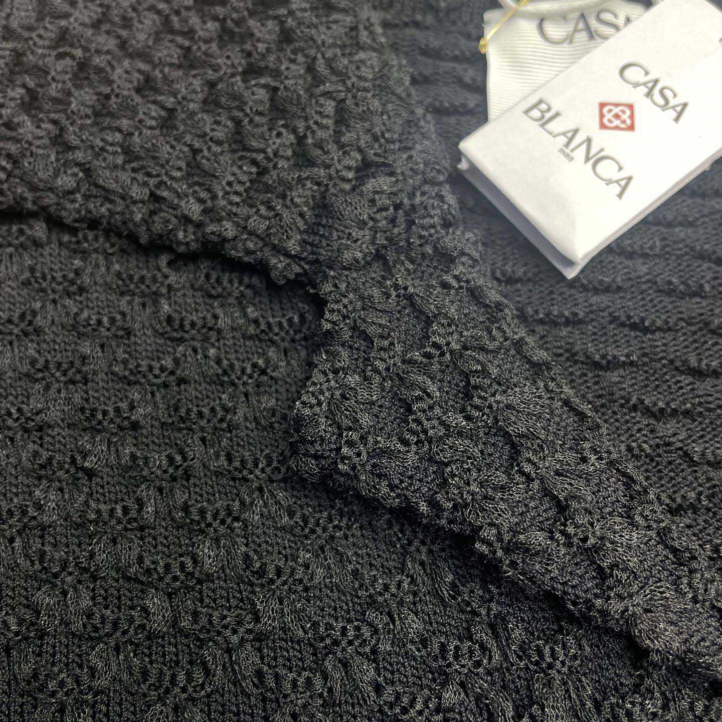 Casablanca Wave Crochet Shirt   D0091 - DopestKickz