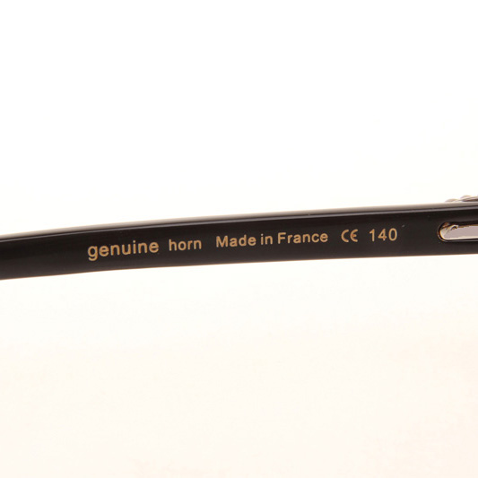 Cartier CT_3524012 Big Diamond White Mix Black Buffalo Sunglasses In Silver Brown - DopestKickz