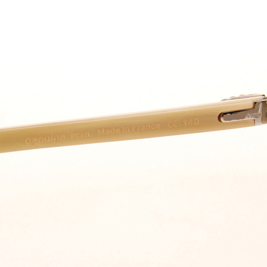 Cartier CT_3524012 Big Diamond White Buffalo Sunglasses In Silver Brown - DopestKickz