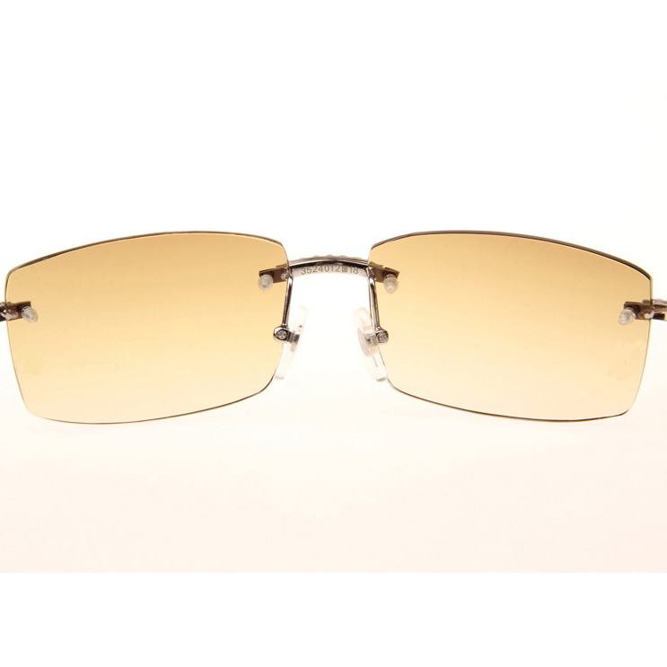 Cartier CT_3524012 Big Diamond White Buffalo Sunglasses In Silver Brown - DopestKickz