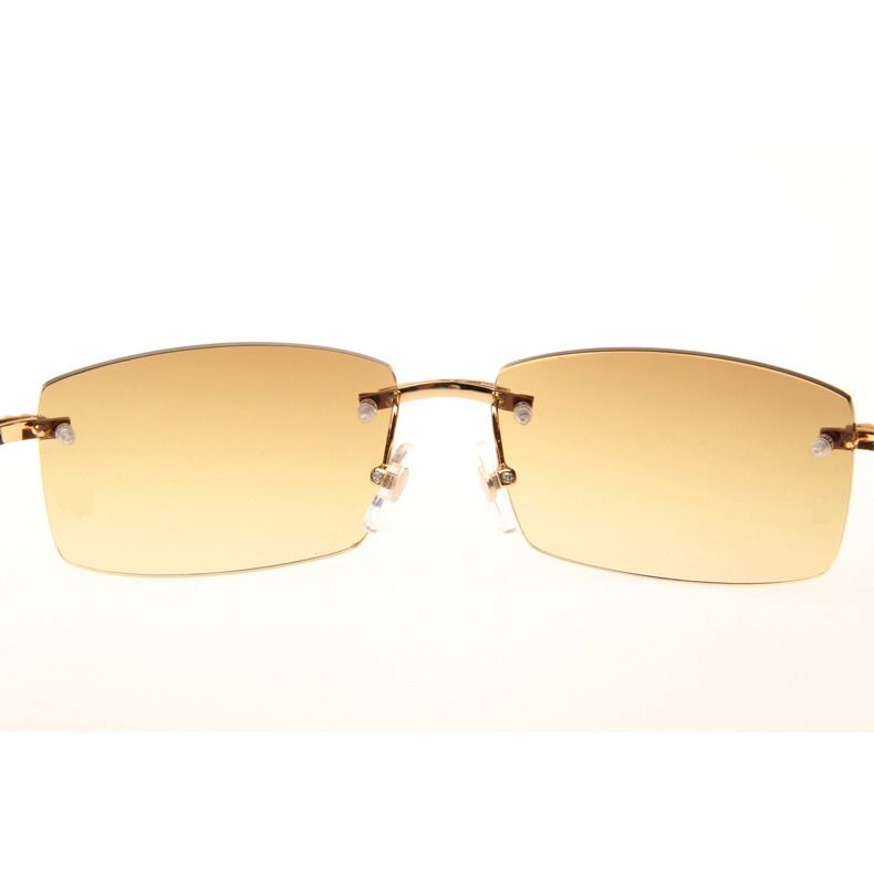 Cartier CT_3524012 Big Diamond White Mix Black Buffalo Sunglasses In Gold Brown - DopestKickz