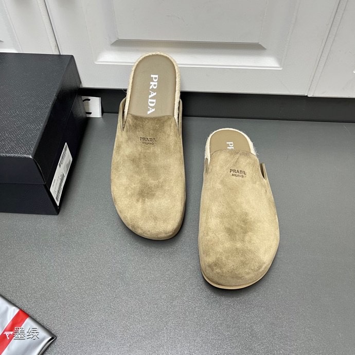 Prada Suede Mules - DopestKickz