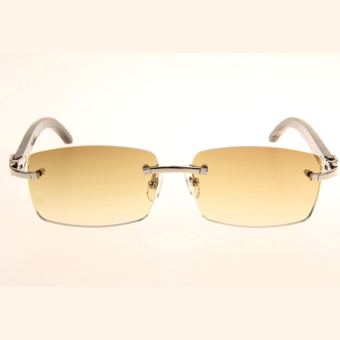 Cartier CT_3524012 Black Grey Buffalo Sunglasses In Silver Brown - DopestKickz