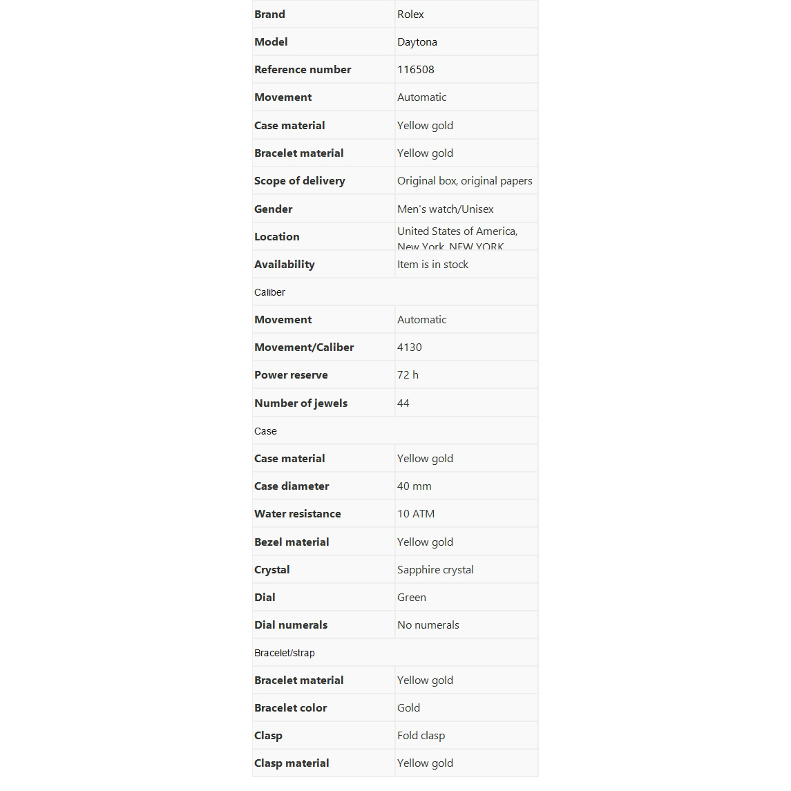 Rolex Daytona Cosmograph 116508 18k Yellow Gold Oyster Bracelet 40mm Green Dial - DopestKickz
