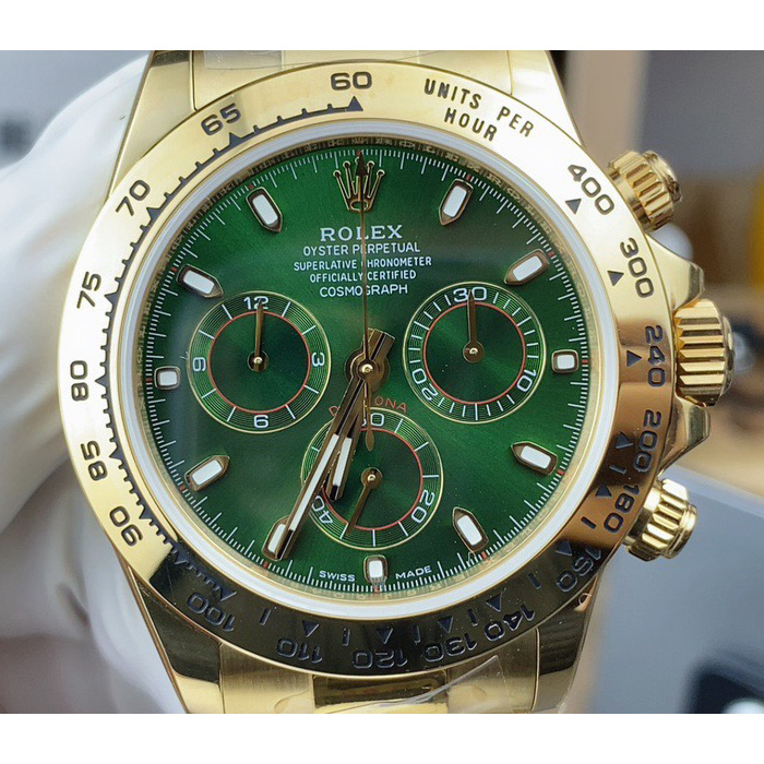 Rolex Daytona Cosmograph 116508 18k Yellow Gold Oyster Bracelet 40mm Green Dial - DopestKickz