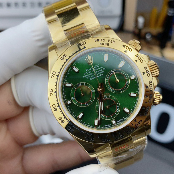 Rolex Daytona Cosmograph 116508 18k Yellow Gold Oyster Bracelet 40mm Green Dial - DopestKickz