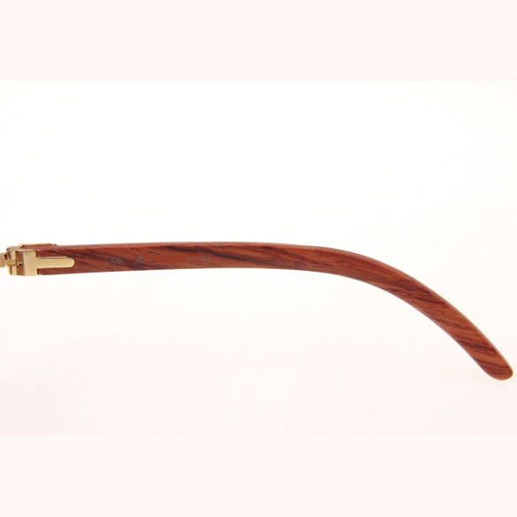 Cartier CT 3524012 Aviator Lens Wood Sunglasses In Gold Brown - DopestKickz