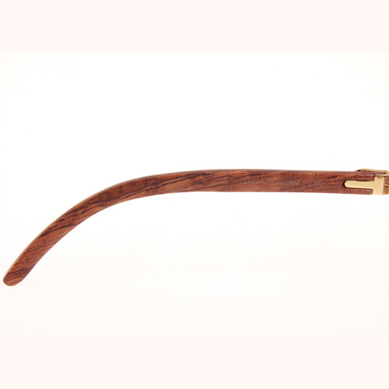 Cartier CT 3524012 Aviator Lens Wood Sunglasses In Gold Brown - DopestKickz