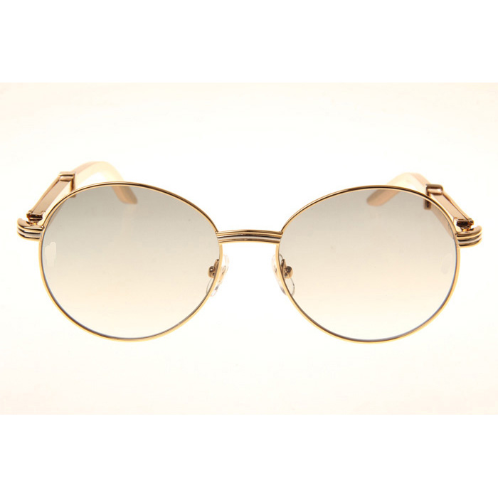 Cartier CT1990-0692 Gold Stainless Steel Sunglasses In Gold Grey - DopestKickz