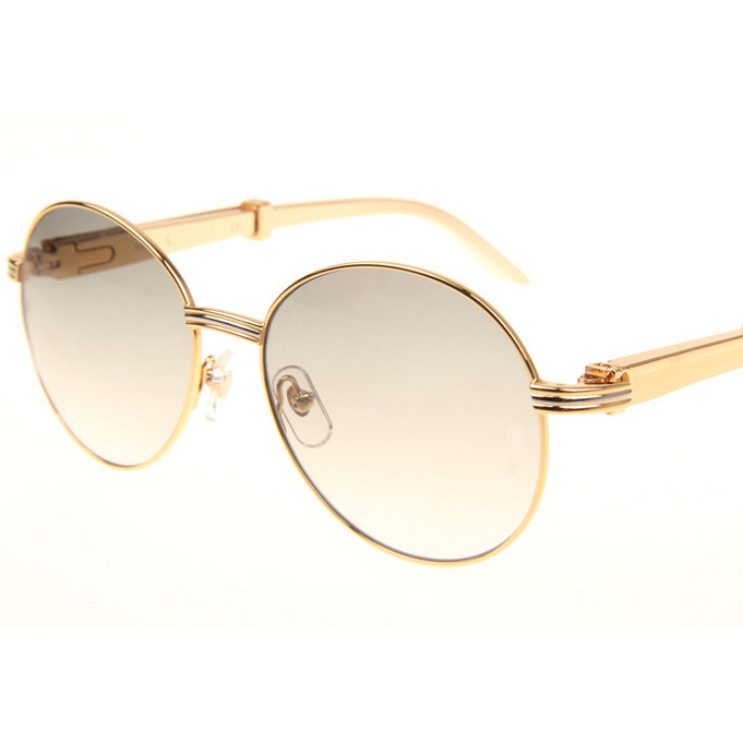 Cartier CT1990-0692 Gold Stainless Steel Sunglasses In Gold Grey - DopestKickz