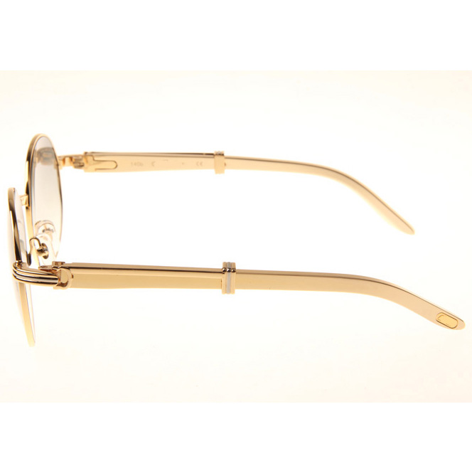 Cartier CT1990-0692 Gold Stainless Steel Sunglasses In Gold Grey - DopestKickz