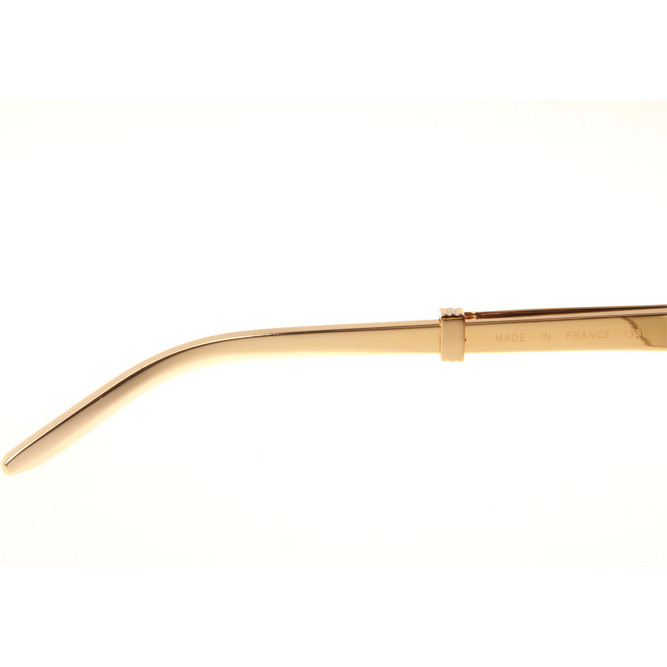 Cartier CT1990-0692 Gold Stainless Steel Sunglasses In Gold Grey - DopestKickz