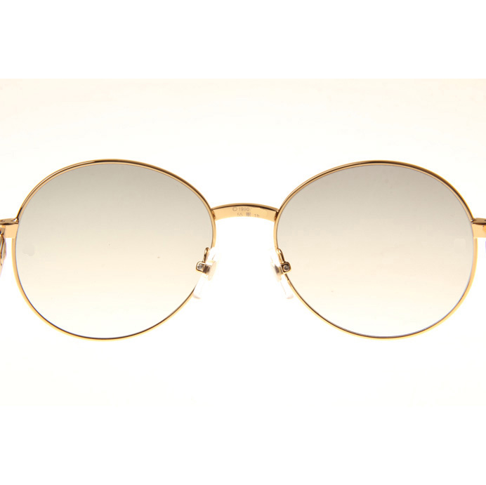 Cartier CT1990-0692 Gold Stainless Steel Sunglasses In Gold Grey - DopestKickz
