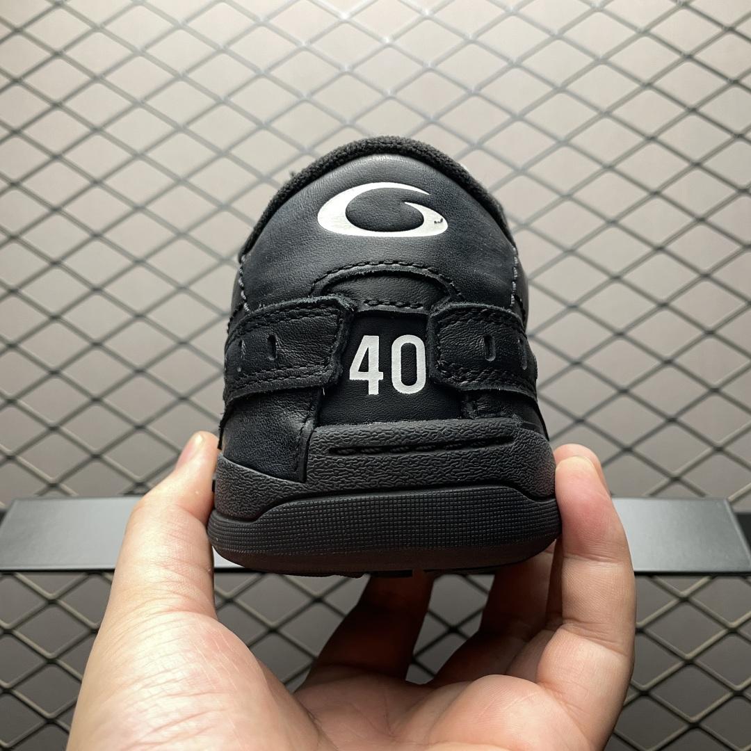 Balenciaga Hamptons Worn-Out Sneaker In Black Cowskin And Polyester - DopestKickz