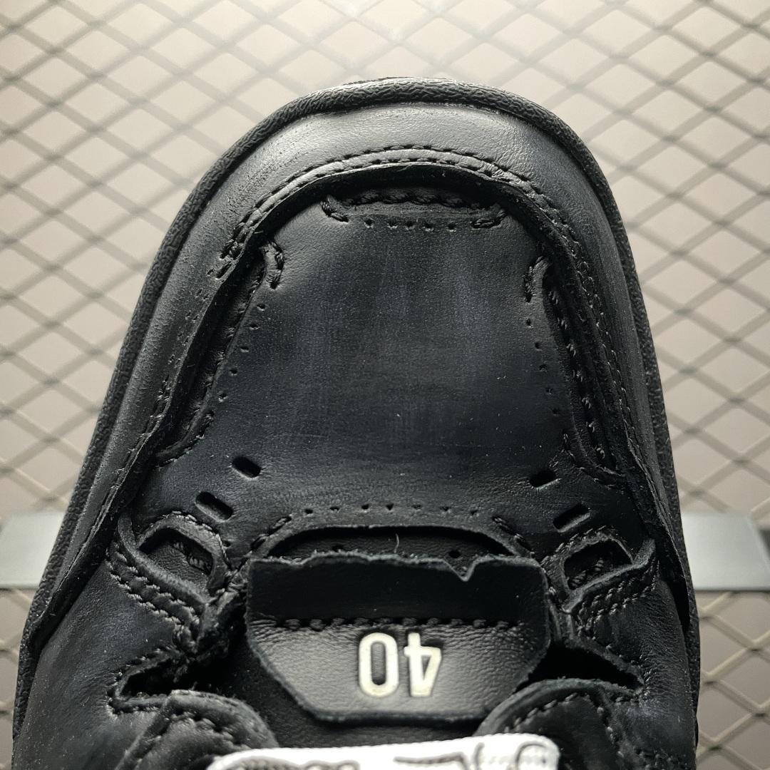 Balenciaga Hamptons Worn-Out Sneaker In Black Cowskin And Polyester - DopestKickz