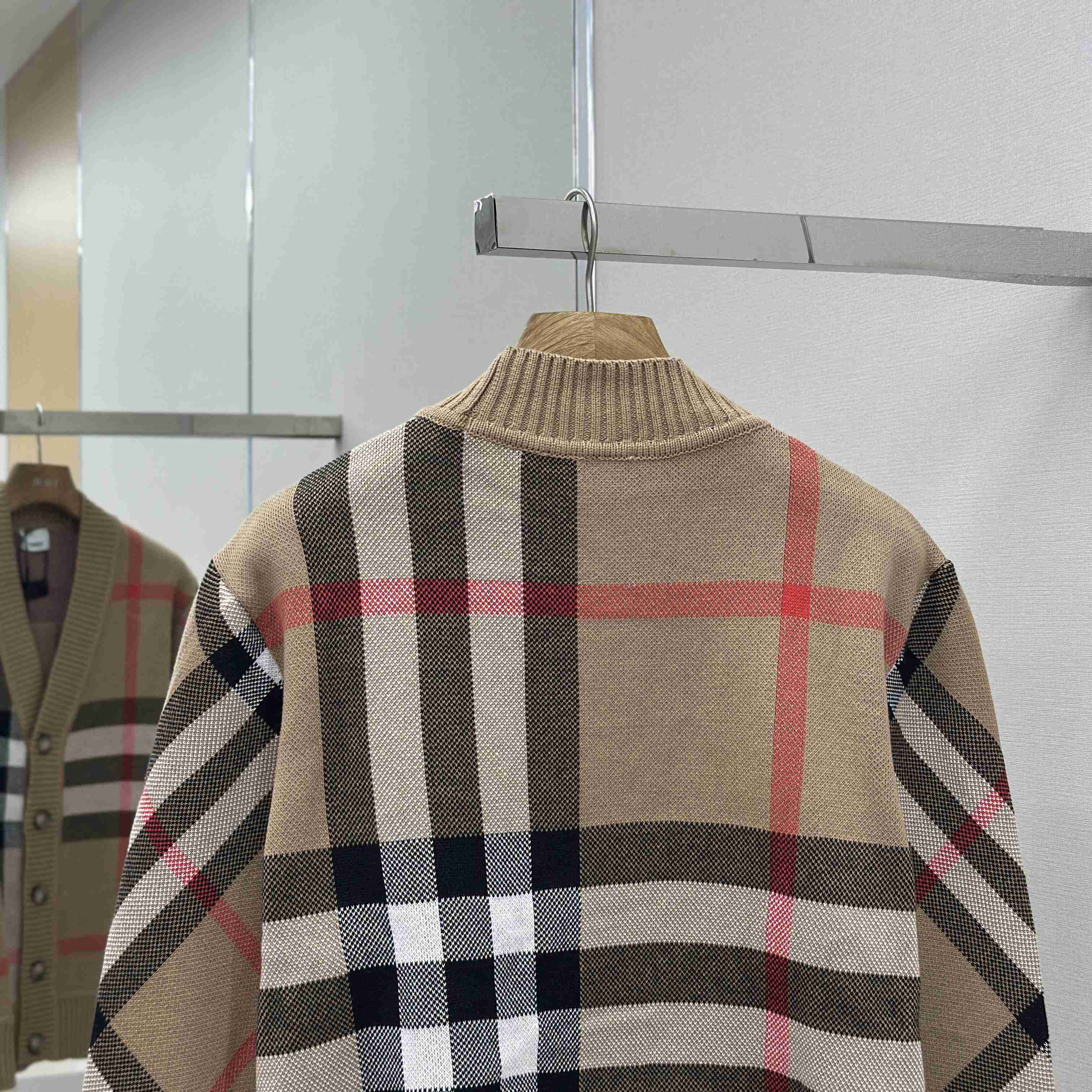 Burberry Check Wool Blend Cardigan - DopestKickz