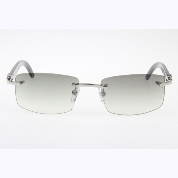 Cartier CT_3524012 Black Buffalo Sunglasses In Silver Grey - DopestKickz