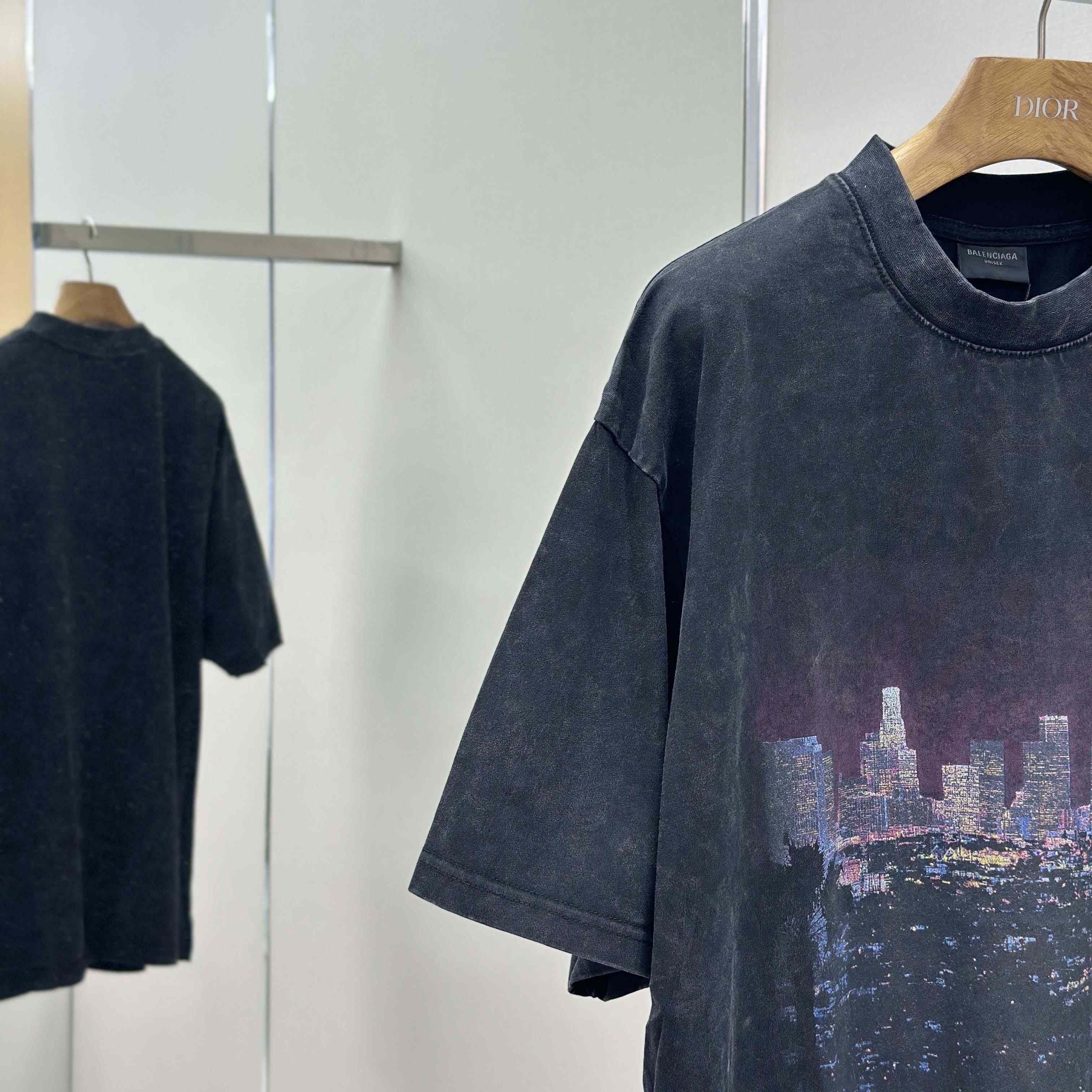 Balenciaga Taped Balenciaga Back T-Shirt Medium Fit in heather grey dry jersey - DopestKickz