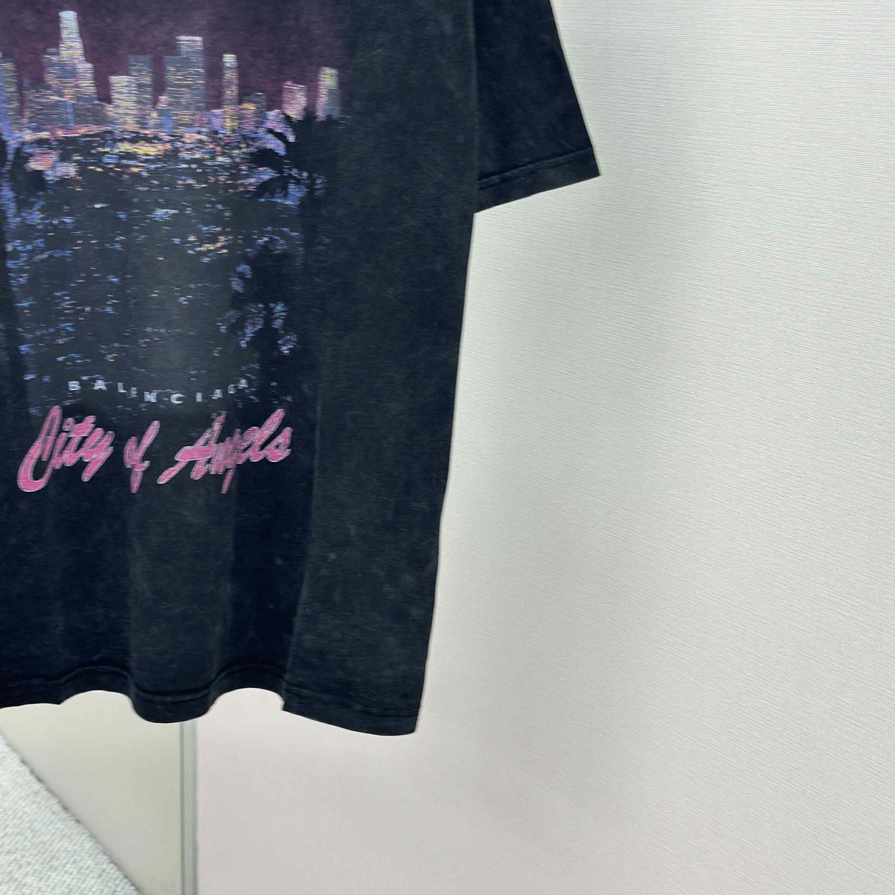 Balenciaga Taped Balenciaga Back T-Shirt Medium Fit in heather grey dry jersey - DopestKickz