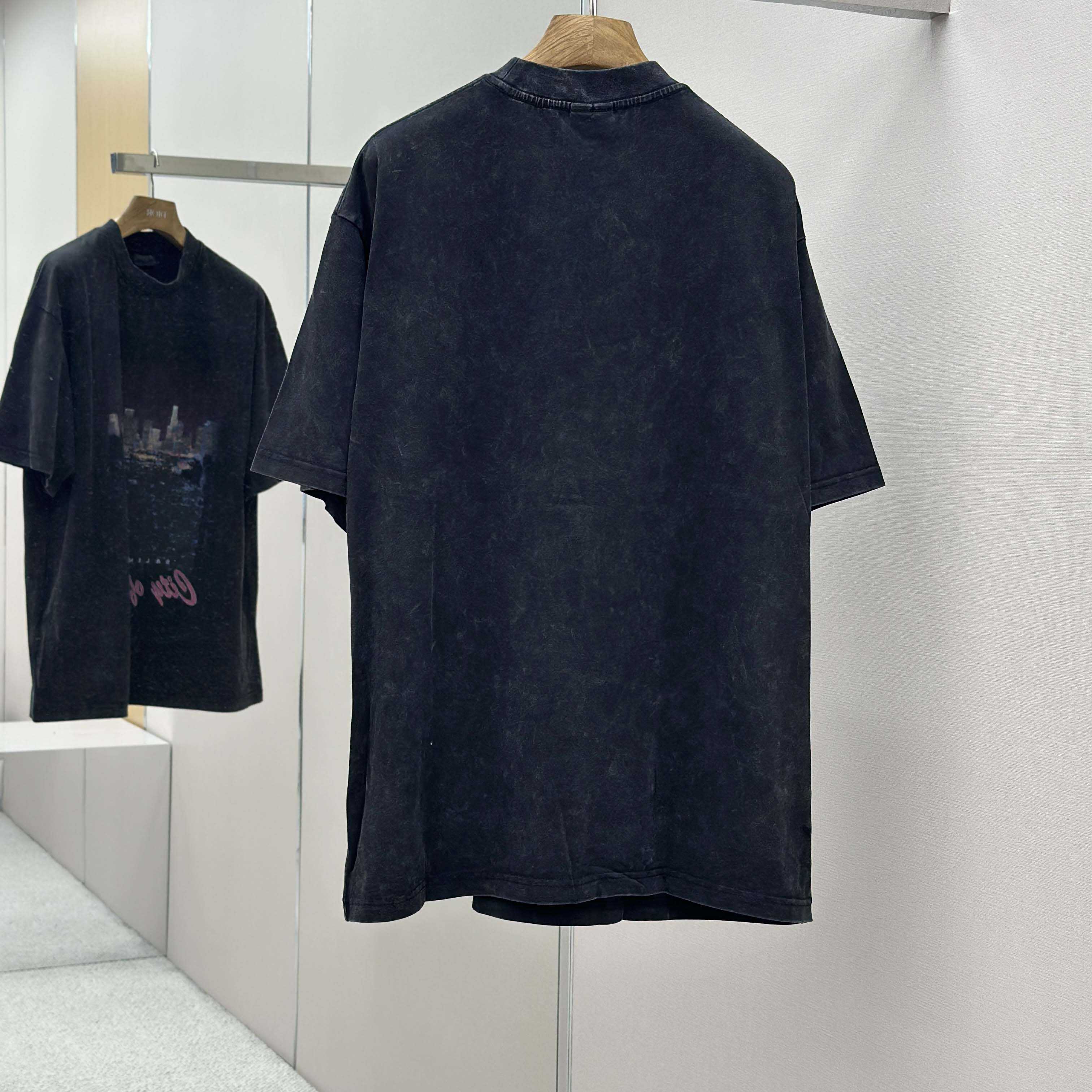 Balenciaga Taped Balenciaga Back T-Shirt Medium Fit in heather grey dry jersey - DopestKickz