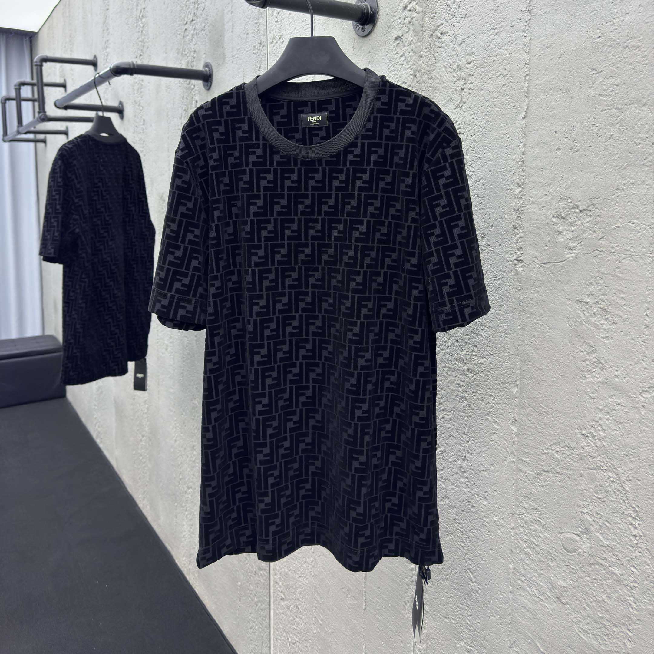 Fendi T-shirt In Black Piqué - DopestKickz