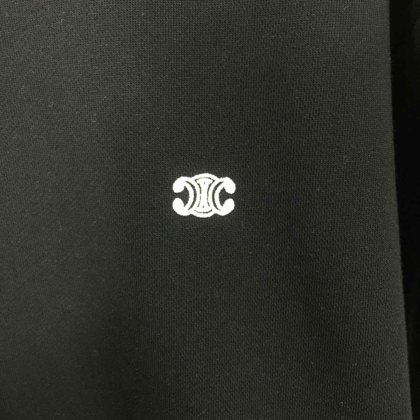 Celine Triomphe Loose Sweatshirt In Cotton Fleece - DopestKickz