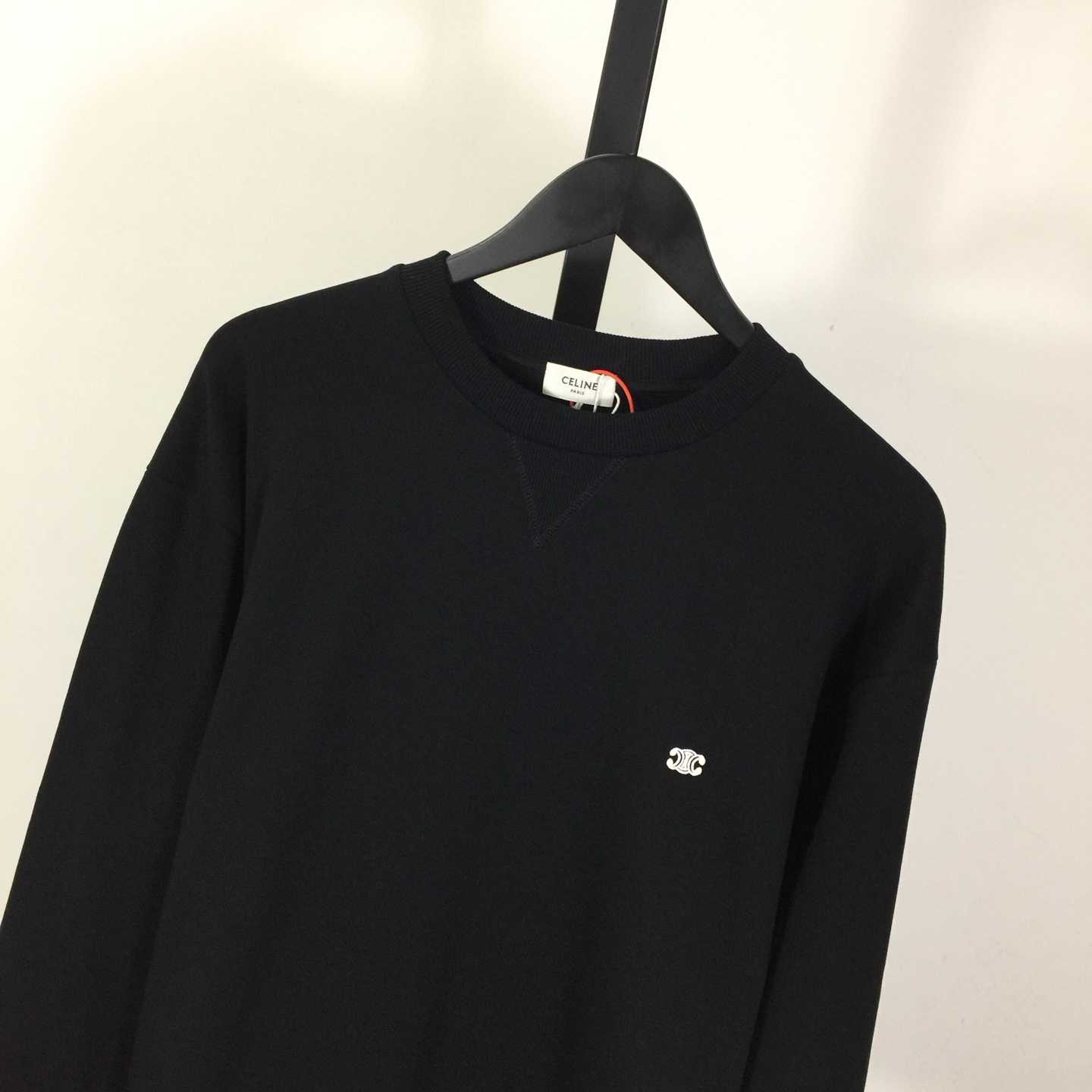 Celine Triomphe Loose Sweatshirt In Cotton Fleece - DopestKickz