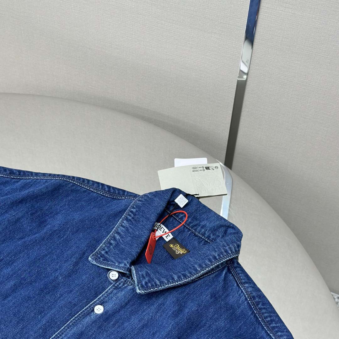 Loewe Short Sleeve Shirt In Denim - DopestKickz