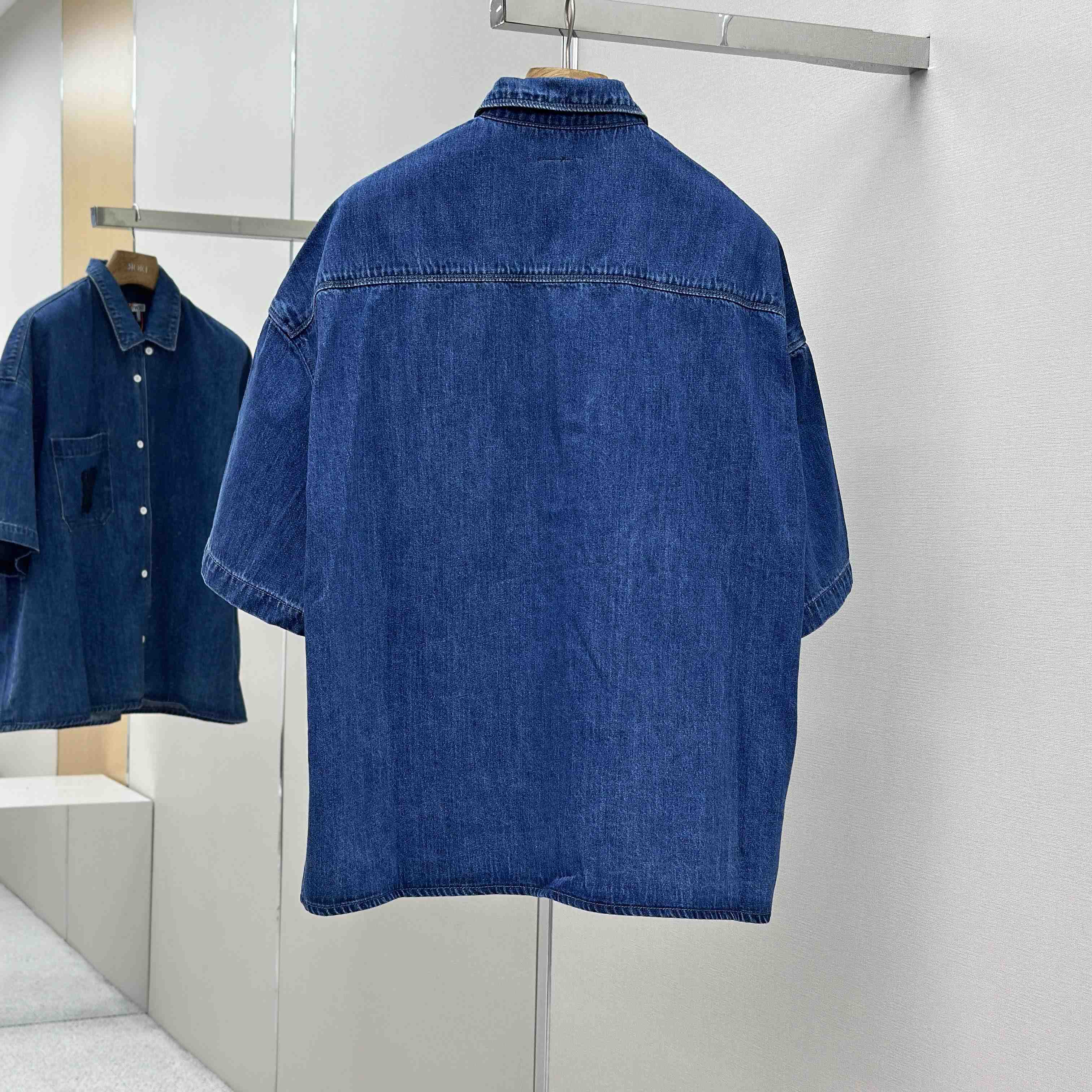 Loewe Short Sleeve Shirt In Denim - DopestKickz