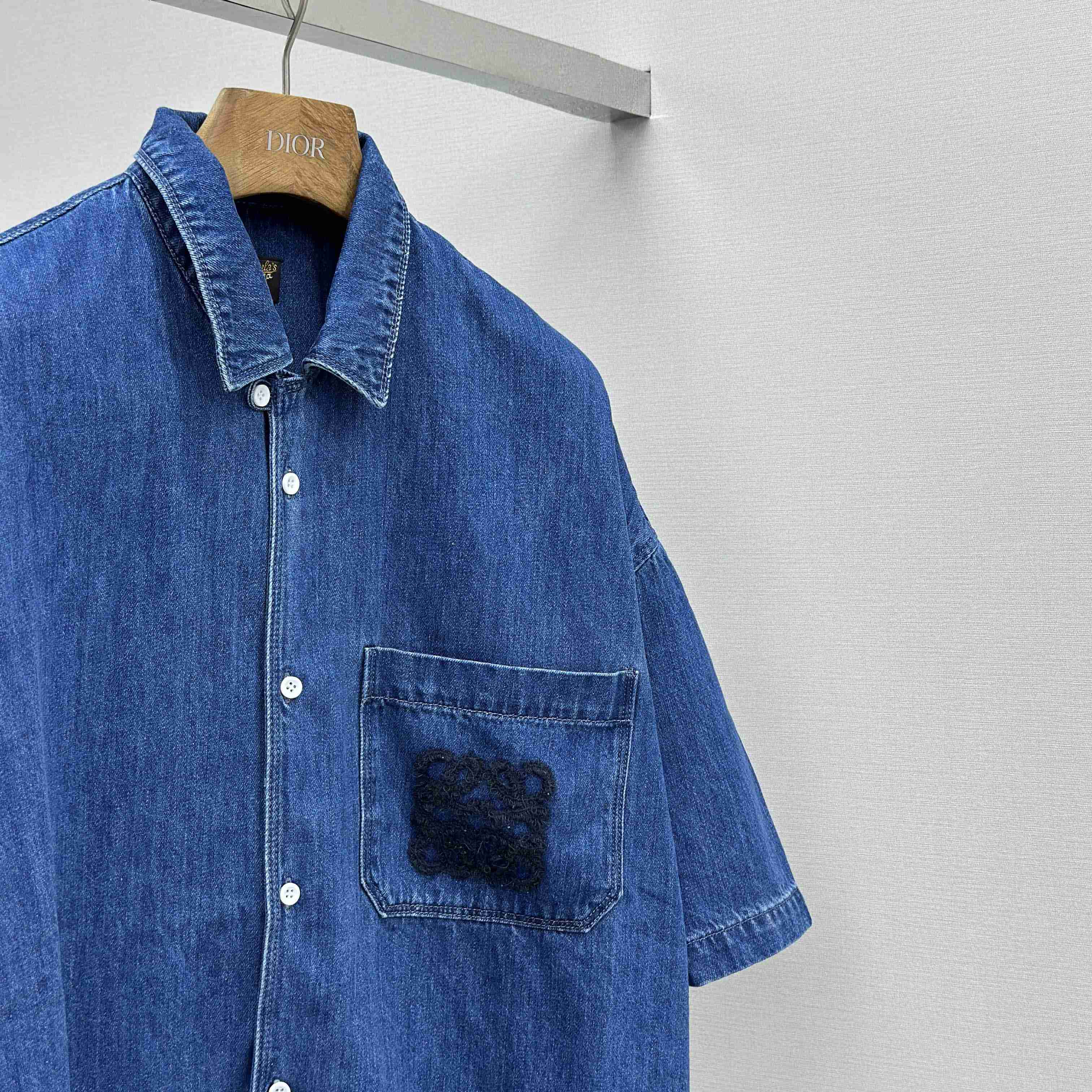 Loewe Short Sleeve Shirt In Denim - DopestKickz
