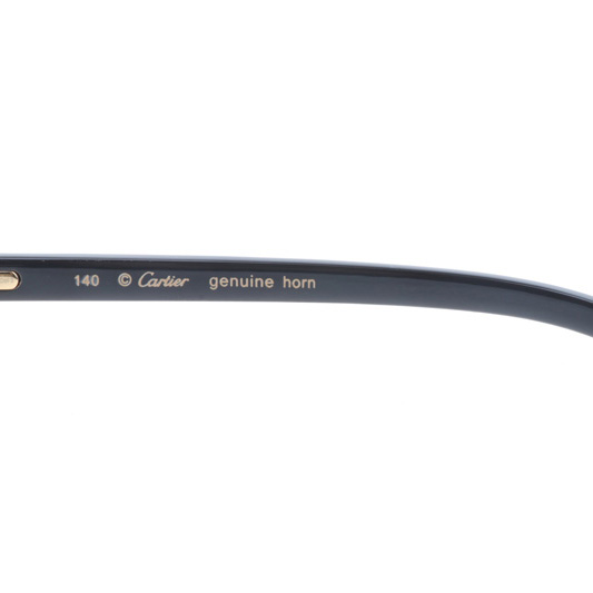 Cartier CT_3524012 Black Buffalo Sunglasses In Gold Gradient Blue - DopestKickz