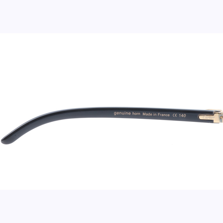 Cartier CT_3524012 Black Buffalo Sunglasses In Gold Gradient Blue - DopestKickz