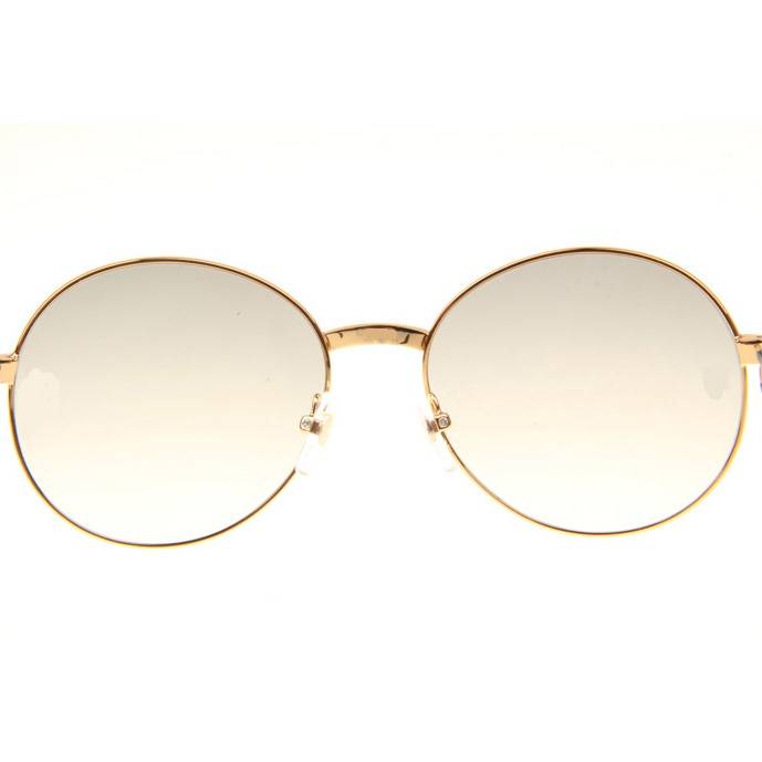 Cartier CT1990-0692 Black Buffalo Sunglasses In Gold Grey - DopestKickz