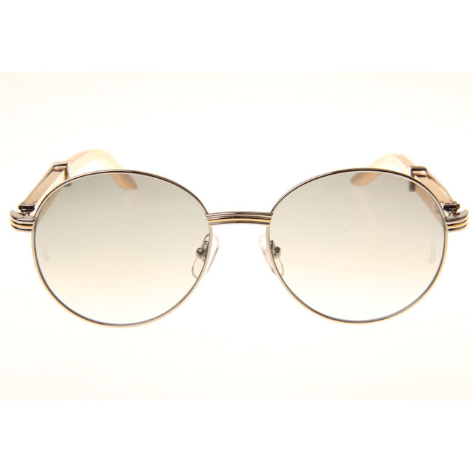 Cartier CT1990-0692 Gold Stainless Steel Sunglasses In Silver Grey - DopestKickz