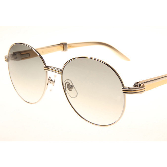 Cartier CT1990-0692 Gold Stainless Steel Sunglasses In Silver Grey - DopestKickz