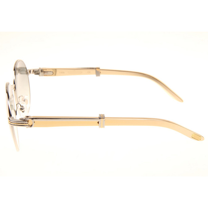 Cartier CT1990-0692 Gold Stainless Steel Sunglasses In Silver Grey - DopestKickz